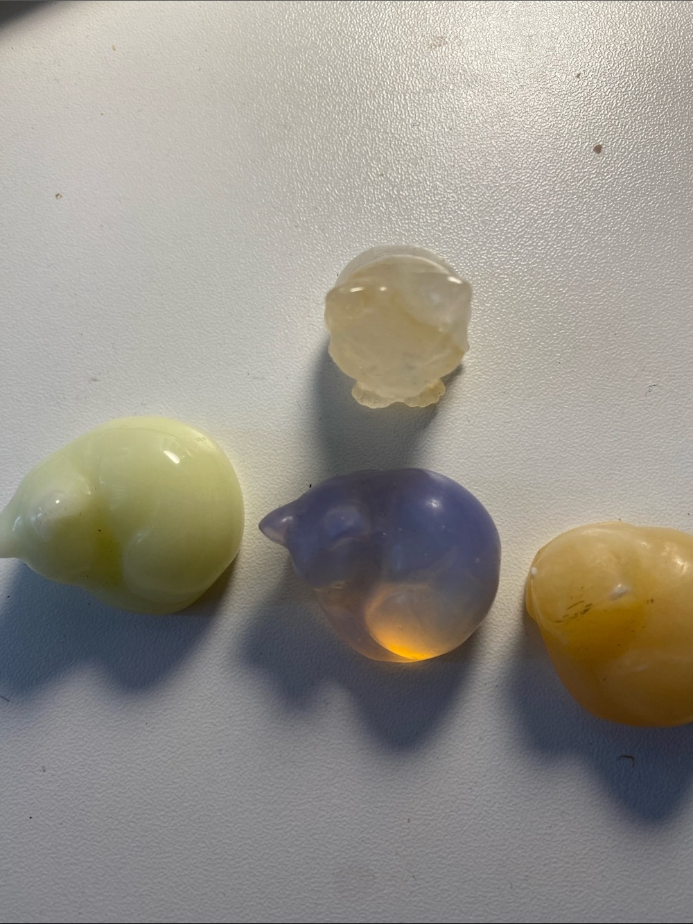 Glass Cat Hideaway Toy - Purple, Yellow, Cream